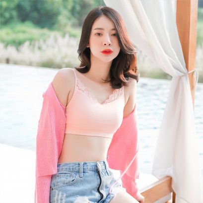 Cherilon Breezy Bra บราไร้ตะเข็บตกแต่งลูกไม้