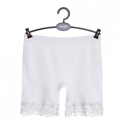 กางเกงกันโป๊ไร้ตะเข็บประดับลูกไม้