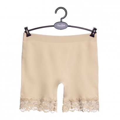 กางเกงกันโป๊ไร้ตะเข็บประดับลูกไม้