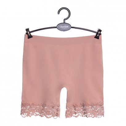 กางเกงกันโป๊ไร้ตะเข็บประดับลูกไม้