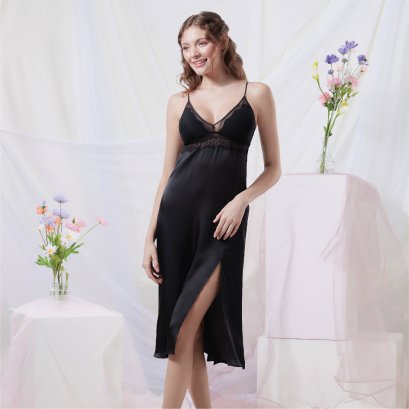 ชุดนอนลูกไม้ ชุดนอนผ้าซาติน ชุดนอน เชอรีล่อน Cherilon ชุดนอนกระโปรง ชุดนอน เซ็กซี่