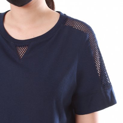 Sporty Net เสื้อยืดคอกลมแขนสั้นสีน้ำเงิน รหัส LNTS28