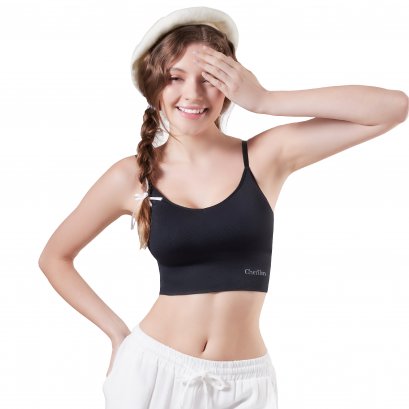 Tee Bra บราไร้ตะเข็บตัวสั้นสายเดี่ยว สีออฟไวท์ รหัส TBRA17-OW