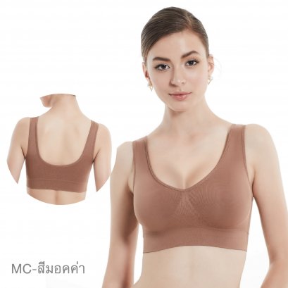 บราไร้ตะเข็บดีไซน์คลาสิค บราไร้ตะเข็บ บราไร้โครง บราสบาย บราเชอรีล่อน