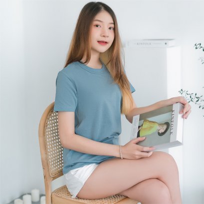 เสื้อยืดคอกลมหลากสี เสื้อยืดคอตตอน เสื้อยืด Cotton เสื้อยืดผ้าฝ้าย เสื้อยืดเนื้อผ้าฝ้าย เสื้อยืดสีพาสเทล