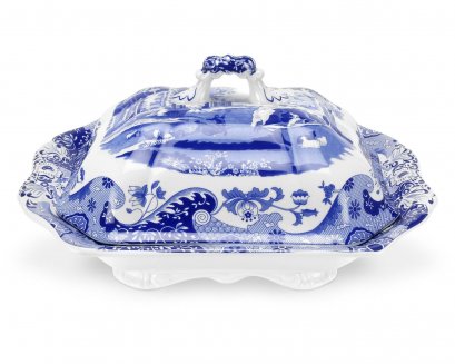 Spode Blue Italian Covered Vegetable Dish