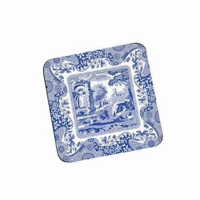 Pimpernel Blue Italian Square Coaster