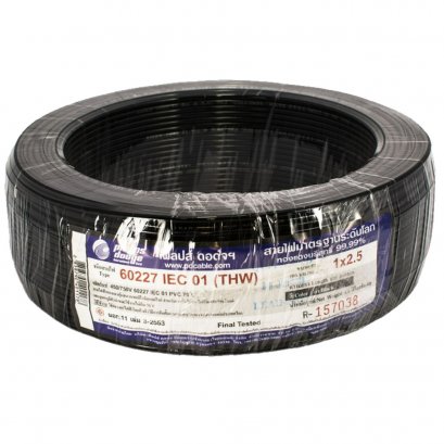 สายไฟ IEC01 THW 1x2.5 sq.mm. สีดำ PHELPS DODGE