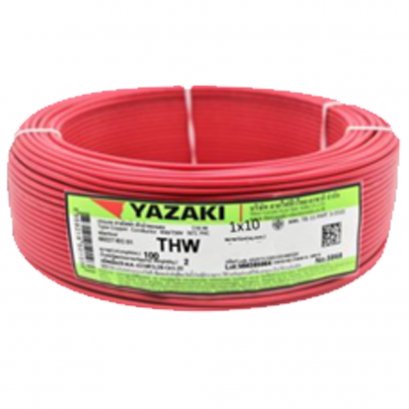 สายไฟ IEC01 THW 1x10 sq.mm. สีแดง YAZAKI