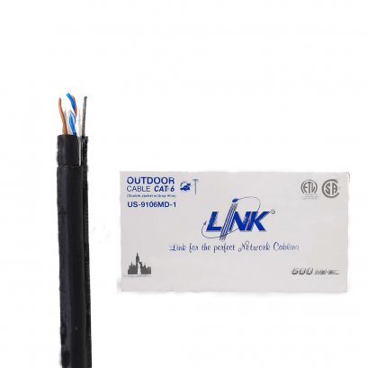 สายแลน CAT6 US-9106MD-1 UTP OUTDOOR มีสายสะพาน สลิง 23 AWG