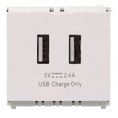 เต้ารับ USB 2 ช่อง สีขาว SIZE 2M รุ่นลีฟ Leaf PHILIPS