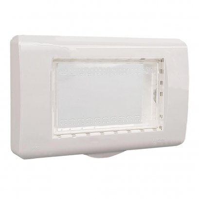 ฝาครอบกันน้ำ 3 ช่อง สีขาว ติดฝัง  SCHNEIDER