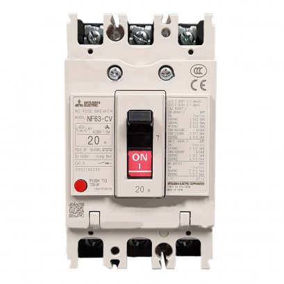 เบรกเกอร์ 3P 20A 5ka/380v MITSUBISHI