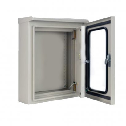 ตู้กันฝุ่นกันน้ำ ตัวถังฝา2ชั้น50x60x25ซม.(ฝากระจก) KJL