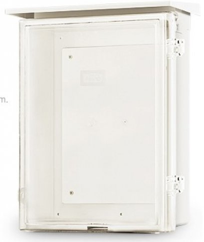 ตู้พลาสติกกันน้ำ มีหลังคา ฝาใส เบอร์ #3 สีขาว (300x318x151 มม.) NANO103CW NANO