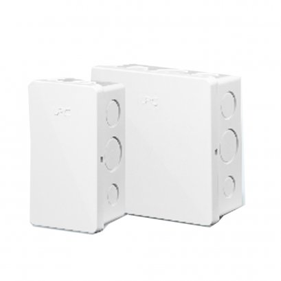 กล่องพักสายเหลี่ยม 4x4 นิ้ว ขอบยื่น สีขาว UPC