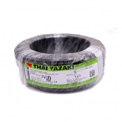 สายไฟ [VSF] IEC06 IV(f) 1x1 sq.mm. สีดำ YAZAKI