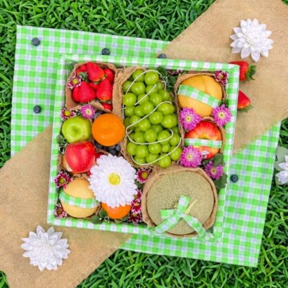 Gingham Green Fruity Gift Set