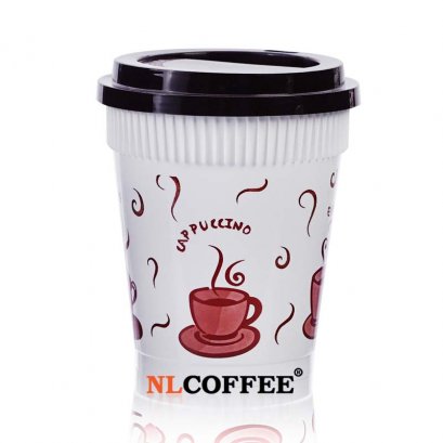 แก้วพลาสติกร้อน 8 ออนซ์ + ฝาเรียบ (100ใบ)