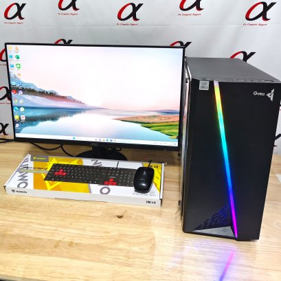 คอมพิวเตอร์ ชุด intel i3-G10 3.7GHz/Ram8GB/ SSD240GB/ Nvidai GT730 2GB/AOC 24"75Hz/