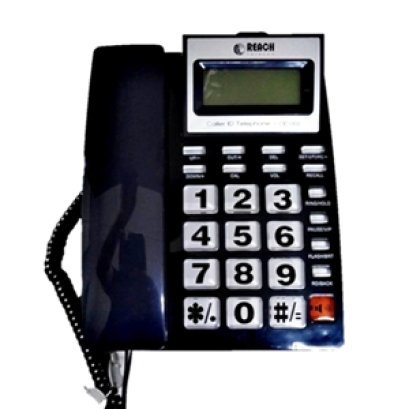 REACH โทรศัพท์บ้าน รุ่น CID-002 โชว์เบอร์โทรเข้า มีไฟส่องสว่างหน้าจอ สีน้ำเงิน