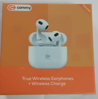 Commy TWS004 หูฟังไร้สาย เบสแน่น ไมค์ชัด Bluetooth V5.3 (White)-ของเเท้