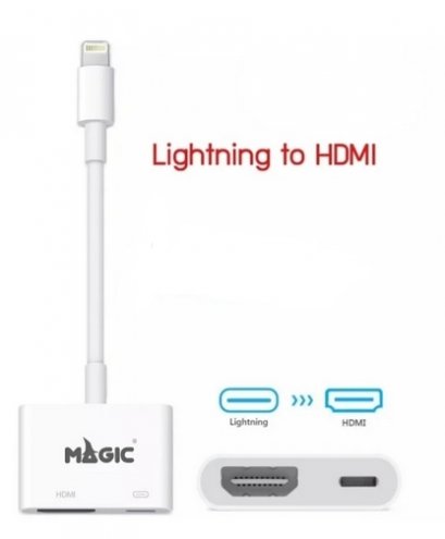 Cable Adapter Lightning To HDMI + Charging MAGIC (A5-10) White