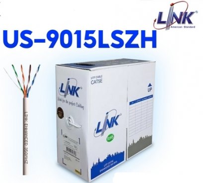 LINK CAT5E UTP Cable (305m./Box) LINK (US-9015LSZH) ใช้สำหรับเชื่อมต่อระบบเครือข่ายแบบสาย LAN ภายในบ้านหรือสำนักงาน