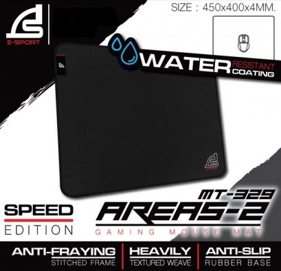 Signo MT-329 แผ่นรองเมาส์ Signo Gaming Mouse Mat Areas-2 MT-329 แผ่นรองเมาส์กันน้ำ Black