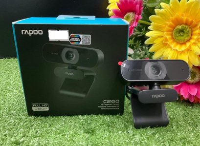 Webcam Rapoo C260 USB Full HD Webcam กล้องวีดีโอความละเอียด Ful HD 1080P / HD 720P Black