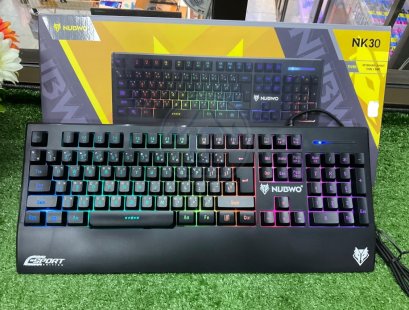 Keyboard  USB NUBWO (NK-30) 'VAKANT' สามารถกดปุ่มพร้อมกันได้ถึง 19 ปุ่ม Black