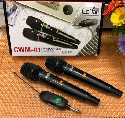 CEFLAR CWM-01 MICROPHONE WIRELESS SYSTEM ไมโครโฟน รุ่นใหม่ล่าสุด เสียงดี ใช้งานง่าย ชาร์จแบตเตอรี่ ไม่ต้องกังวงเรื่องถ่าน คุ้มสุดๆ