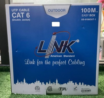 LINK สายแลน CAT6 OUTDOOR รุ่น US-9106OUT-1 สำหรับใช้ภายนอกอาคาร ความยาว 100เมตร