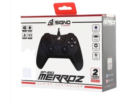 SIGNO E-Sport GP-651 JOYSTICK Controller MERROZ  SIGNO รองรับ PC USB 2.0 จอยเกม ของแท้