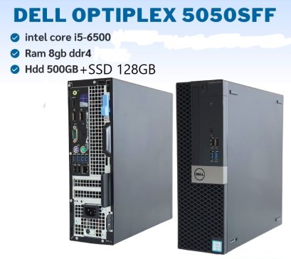 Dell OPTIPLEX 5050 SFF intel Core i5 - 6500  RAM 8GB SSD 128GB+HDD 500GB LAN Gigabit ลงโปรแกรมพร้อมใช้งาน second hand