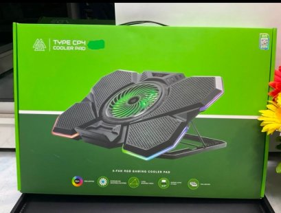 แท่นวางโน๊ตบุ๊ค EGA TYPE CP4 สีดำพร้อมไฟ RGB ช่วยระบายความร้อน