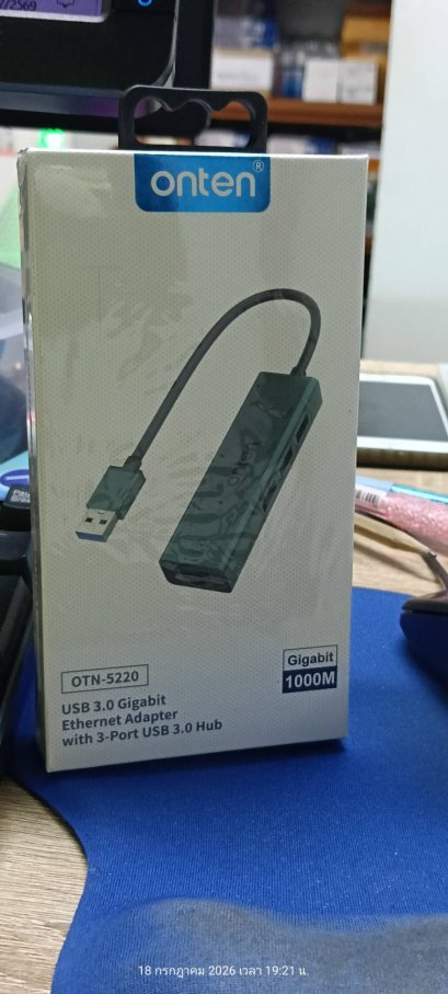 ONTEN OTN-5220 3 Port USB HUB v3.0 + LAN ONTEN 4 in 1 USB 3 Port + Lan Support Windows / Linux / Mac OS