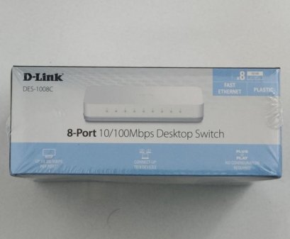 D-Link Switching Hub 8 Port 10/100 Mbps Unmanaged Switch D-LINK DES-1008C (5&#039;&#039;)