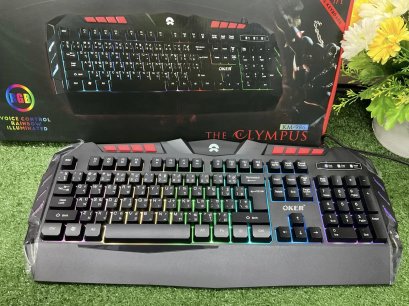 Keyboard OKER KM-986 The Clympus RGB Voice Control Rainbow ILLuminated Gaming Keyboard