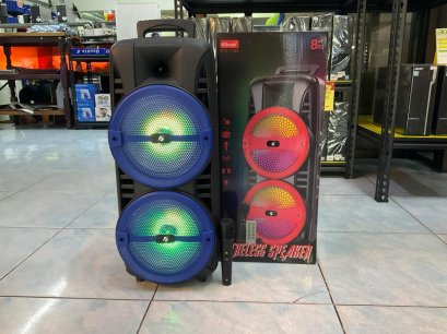 ลำโพงบลูทูธ KTS-1745 ลำโพง แบบตู้ลำโพง  ดอกลำโพง 8*2 นิ้ว ปรับไมค์/เบส/เสียงแหลมได้ 10w*2+15w