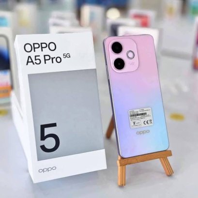 OPPO A5 Pro 5G (Ram8GB/Rom256GB) จอ 6.67" LCD 120Hz HD+ กล้องหลัก 50MP Battery 5800mAh ชาร์จไว 45W เครื่อง ศูนย์ ไทย ประกัน 1ปี