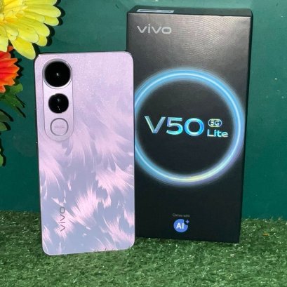 Vivo V50 Lite 5G Ram8GB/Rom256GB จอ 6.77นิ้ว กล้องหลัง 50MP แบตเตอรี่ 6,500mAh ชาร์จไว 90W ประกันศูนย์ไทย 1ปี