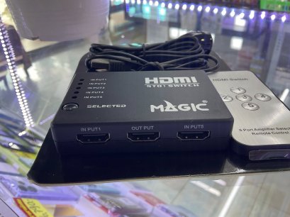 Magic Tech กล่องรวมจอ HDMI Switch 5 in 1 ใช้งานสะดวกมากยิ่งขึ้น  ราคา 299.-