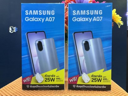 มาใหม่ Samsung Galaxy A07 Ram4GB / Rom 128GB จอ 6.7"เเบต 5,000mAh ประกันศูนย์ 12เดือน ฟรี Adapter Samsung 25W