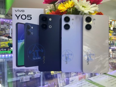 VIVO Y05 Ram4Gb / Rom64GB แบต 6500mAh จอ 6.74" 120Hz สว่างสูงสุด 1200 nits ทนทาน IP65 พร้อม AI ใหม่ ประกัน ศูนย์ไทย
