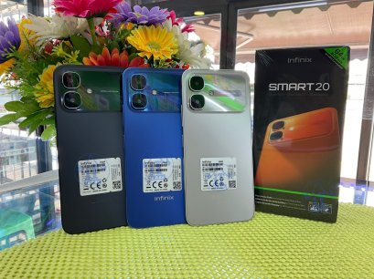 Infinix SMART 20  Ram4GB/Rom64GB จอ 120Hz ขนาด 6.78 Helio G81 กล้อง 8MP กันน้ำ IP54 แบต 5200mAh เครื่องแท้ ประกัน 1ปี