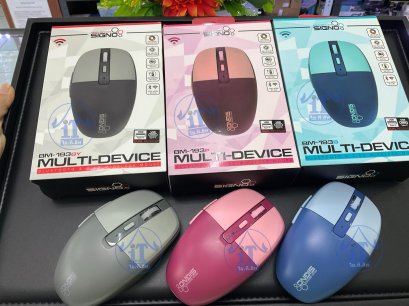 เมาส์ไร้สาย SIGNO Bluetooth & 2.4G Wireless Optical Mouse รุ่น BM-193 (BLUETOOTH/SILENT)