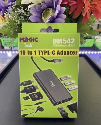 MAGICTECH Converter Type-C 10 in 1 MAGICTECH Type C Adapter Multi-Function (DM542) Grey