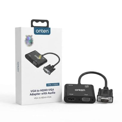 Converter VGA TO HDMI AUDIO ONTEN (OTN-5138HV) ตัวแปลงสัญญาณภาพจาก VGA ออกเป็น VGA และHDMI