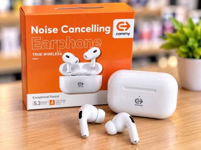 Commy หูฟังไร้สาย รุ่น TWS005 ANC - มีระบบตัดเสียงรบกวน เบสหนัก ไมค์ชัด Bluetooth 5.3 เชื่อมต่อเสถียร ดีเลย์ต่ำ และประหยัดพลังงาน